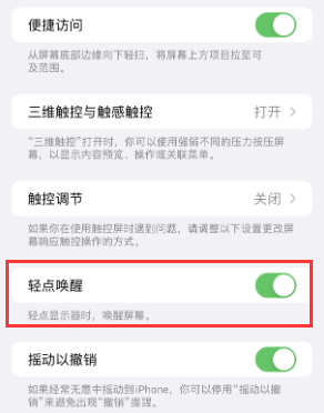 方城苹果授权维修站分享iPhone轻点无法唤醒怎么办