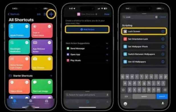 方城苹果14锁屏维修店分享iPhone14升级iOS16.4后如何创建锁屏快捷方式 
