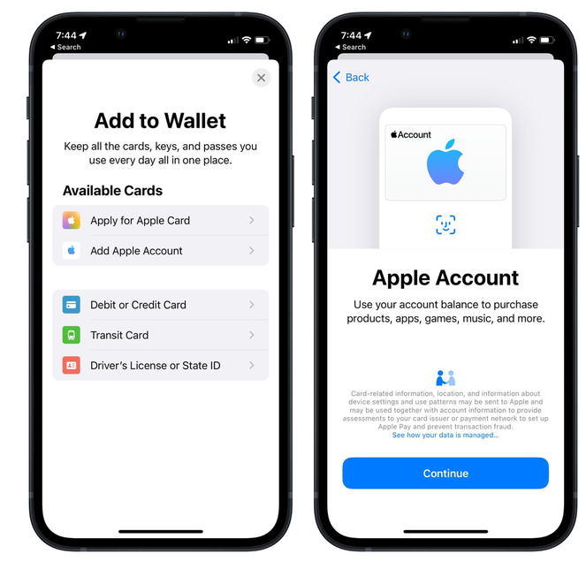 方城苹果手机维修分享iOS 15.5钱包App如何添加 Apple 账户 